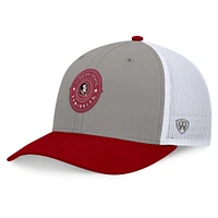 Casquette réglable Top of the World pour hommes, gris/grenat, Florida State Seminoles Rob Trucker