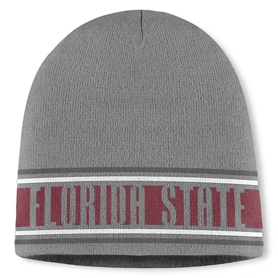 Bonnet tricoté Jace gris Top of the World pour homme des Florida State Seminoles