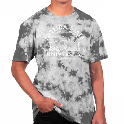 Florida State Seminoles Uscape Apparel Black Crystal Tie-Dye T-Shirt