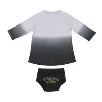 Newborn & Infant Colosseum Gray/Black Florida State Seminoles Hand Ombre Dress Bloomers Set