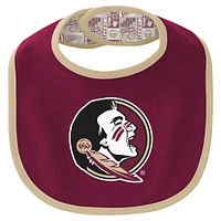 Newborn & Infant Florida State Seminoles Dynamic Duo Bodysuit, Bib Cuffed Knit Hat Set