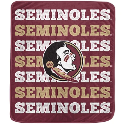 Couverture en peluche avec logo Pegasus Florida State Seminoles 60'' x 70''