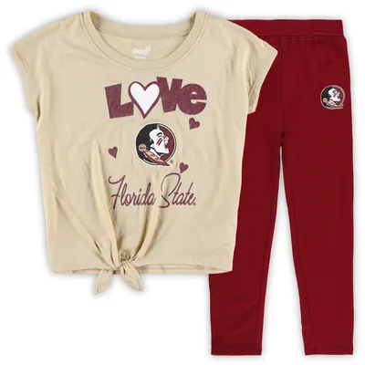 Philadelphia Eagles Toddler Midnight Green/Heathered Gray Forever Love  T-Shirt & Leggings Set