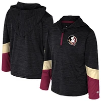 Coupe-vent zippé à 1/4 pour tout-petits Colosseum Black Florida State Seminoles Rylos