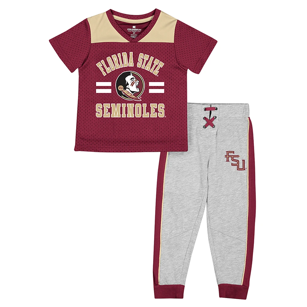 Toddler Colosseum Garnet/Heather Gray Florida State Seminoles Ka-Boot-It Jersey & Pants Set