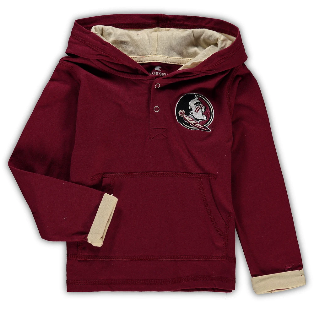 Ensemble sweat à capuche et pantalon de survêtement Colosseum Garnet/Heathered Grey Florida State Seminoles Poppies pour tout-petits