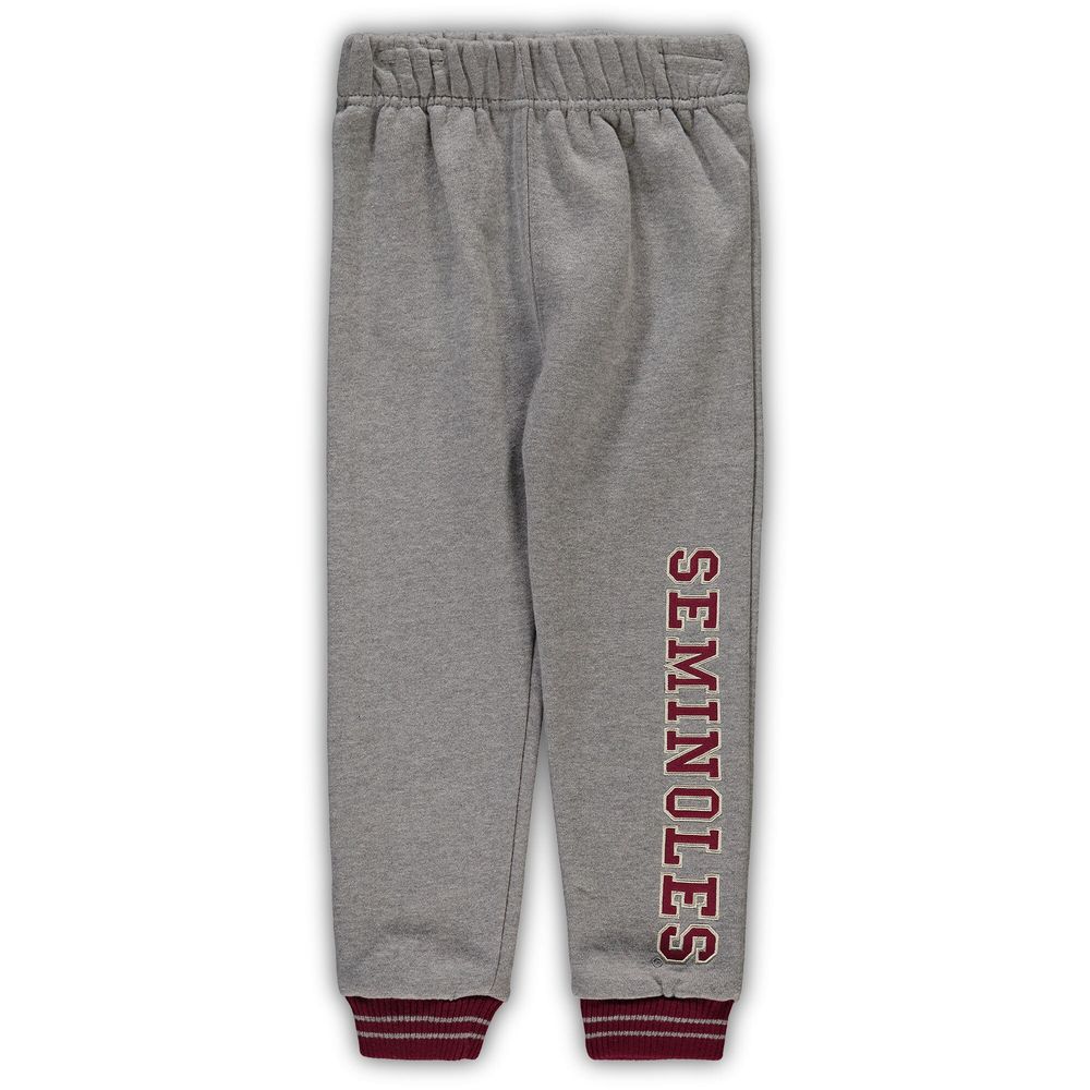 Toddler Colosseum Garnet/Heathered Gray Florida State Seminoles Poppies Hoodie and Sweatpants Set