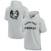 Sweat à capuche unisexe Fanatics Grey Florida State Seminoles Elements en polaire super douce manches courtes