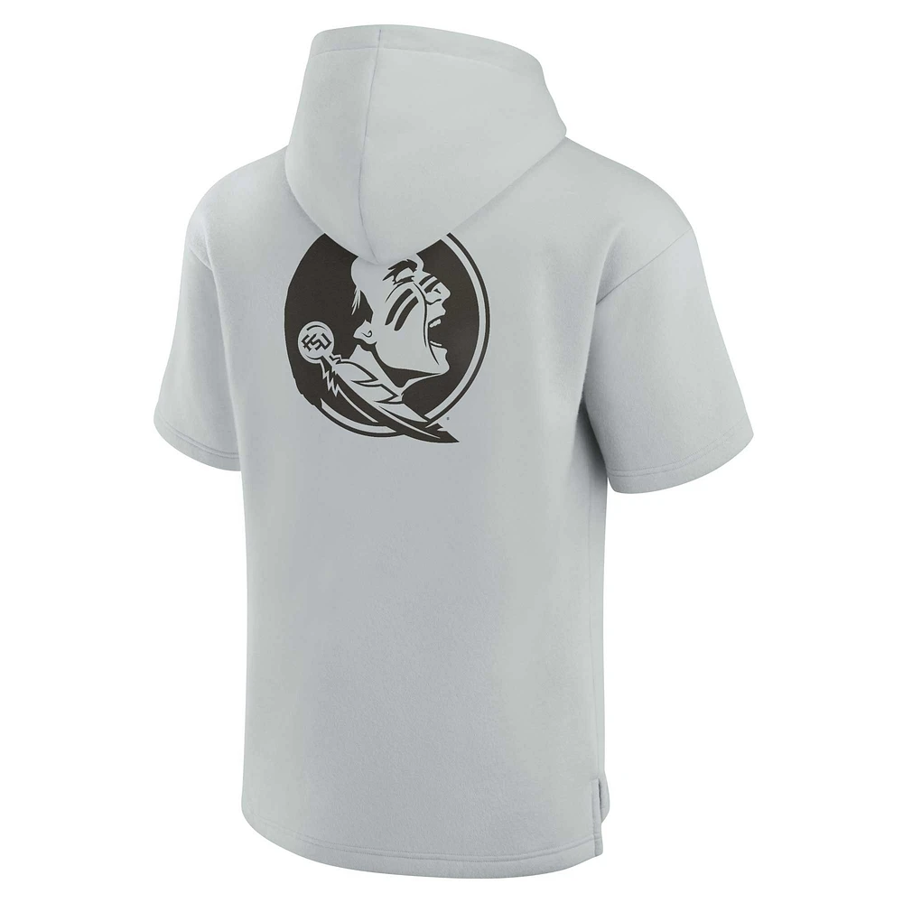 Sweat à capuche unisexe Fanatics Grey Florida State Seminoles Elements en polaire super douce manches courtes