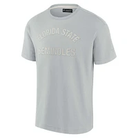 T-shirt unisexe Fanatics gris Florida State Seminoles Elements super doux à manches courtes