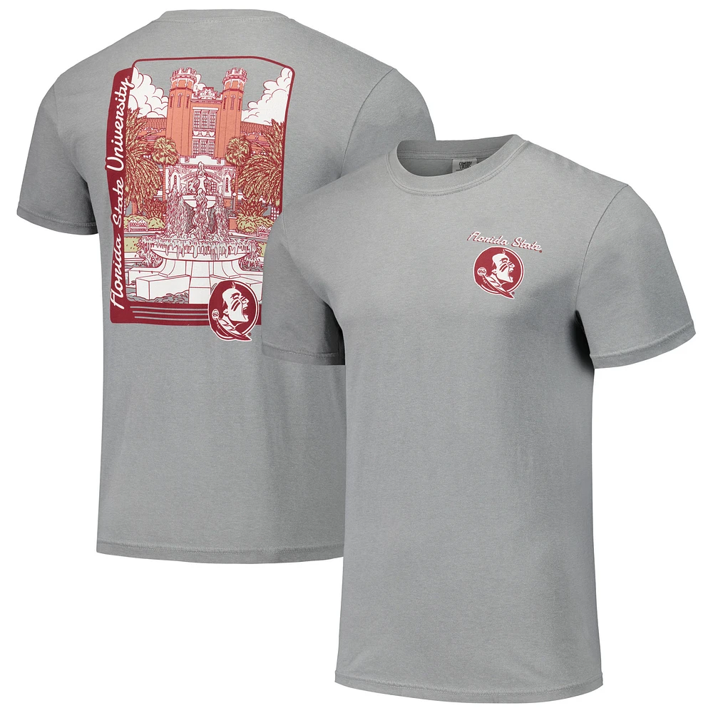 T-shirt unisexe gris Florida State Seminoles Hyper Local Campus Dessin