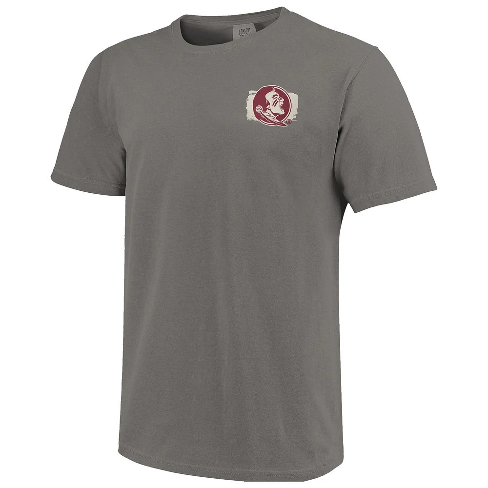 Unisex Gray Florida State Seminoles Hyper Local Oceola & Renegade Stadium T-Shirt