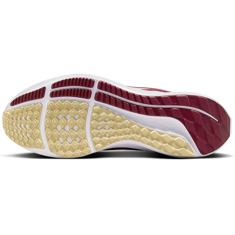 Chaussure de course unisexe Nike Florida State Seminoles Zoom Pegasus 40 blanche