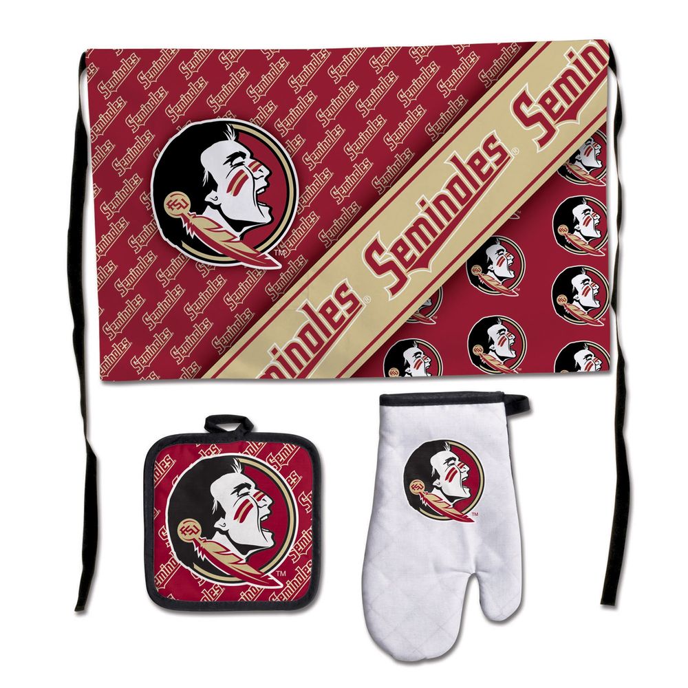 WinCraft Florida State Seminoles 3-Piece Barbecue Set