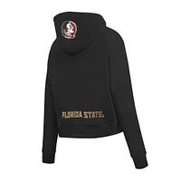 Women's Pro Standard Black Florida State Seminoles Game Day Sequin Full-Zip Hooded Jacket