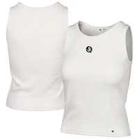 Débardeur court côtelé à micro logo Florida State Seminoles '47 Cream pour femme