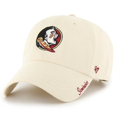 Chapeau réglable '47 Natural Florida State Seminoles Miata Clean Up pour femmes