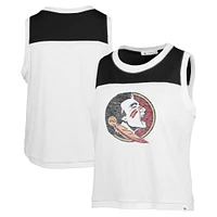 Women's '47 White Florida State Seminoles Premier Zoey Waist Length Tank Top