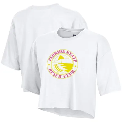 Florida State Seminoles Champion Women's Beach Club Cropped T-Shirt - White