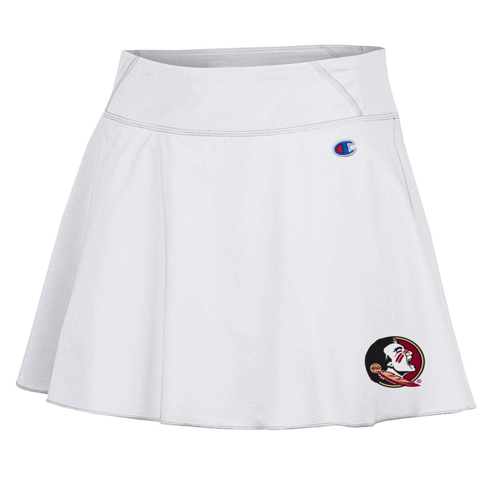 Jupe-short blanche Champion Florida State Seminoles Tailgate Soft Touch pour femmes