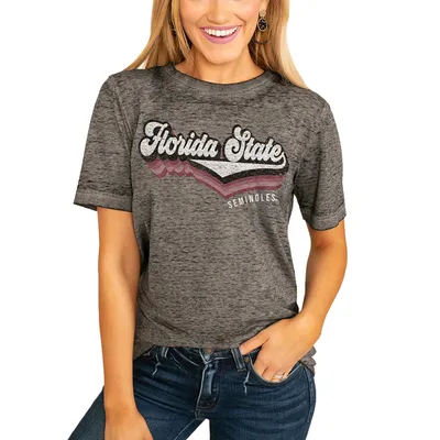 Florida State Seminoles Women's Vivacious Varsity Boyfriend T-Shirt - Charcoal