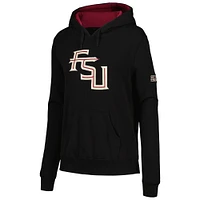 Women's Colosseum Black Florida State Seminoles Big Logo Pullover Hoodie