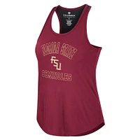 Colosseum Garnet Florida State Seminoles 10 Days Racerback Neck Tank Top pour femmes