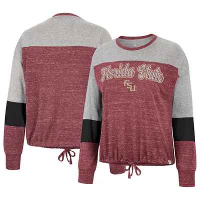 Florida State Seminoles Colosseum Women's Joanna Tie Front Long Sleeve T-Shirt - Garnet