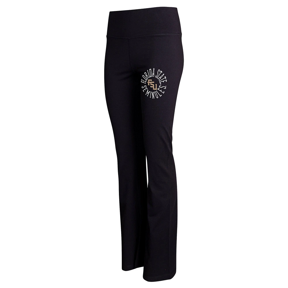 Women's Concepts Sport Black Florida State Seminoles Enclave Tri-Blend Flared Leggings