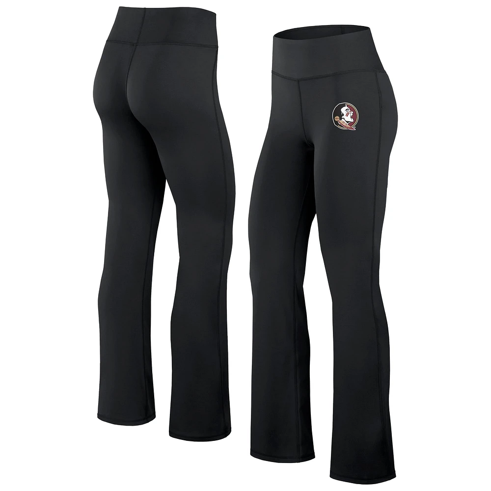 Women's Fanatics Black Florida State Seminoles Training Camp Maxed Out Flare Leggings