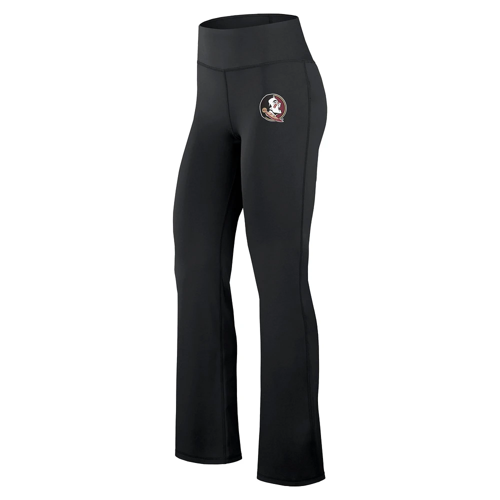 Women's Fanatics Black Florida State Seminoles Training Camp Maxed Out Flare Leggings