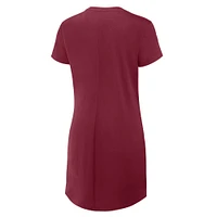 Women's Fanatics Garnet Florida State Seminoles Ruched Drape T-Shirt Dress