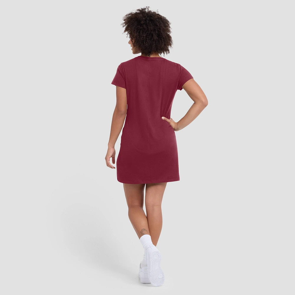 Women's Fanatics Garnet Florida State Seminoles Ruched Drape T-Shirt Dress
