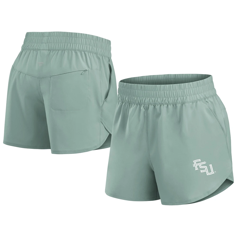 Short tissé Vibe Fanatics vert Florida State Seminoles Studio pour femmes