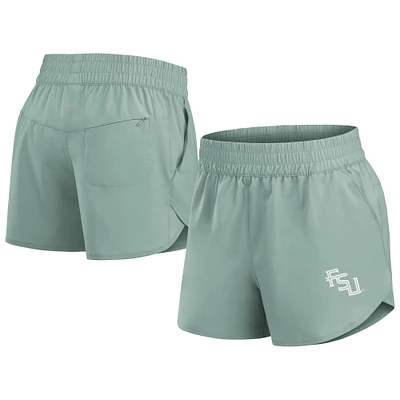 Women's Fanatics Green Florida State Seminoles Studio Woven Vibe Shorts