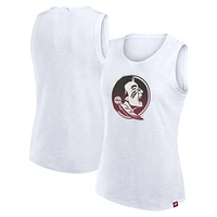 Débardeur blanc Active Slub pour femmes Fanatics Florida State Seminoles