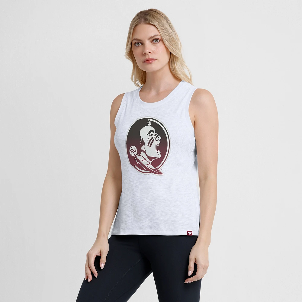 Débardeur blanc Active Slub pour femmes Fanatics Florida State Seminoles