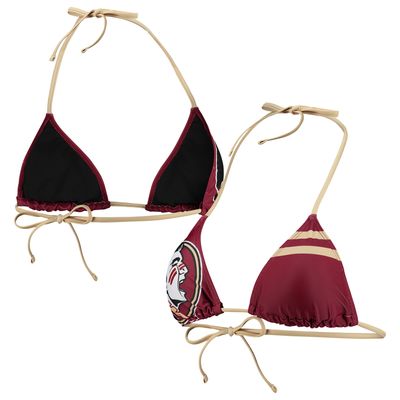 Women's FOCO Garnet Florida State Seminoles Wordmark Bikini Top