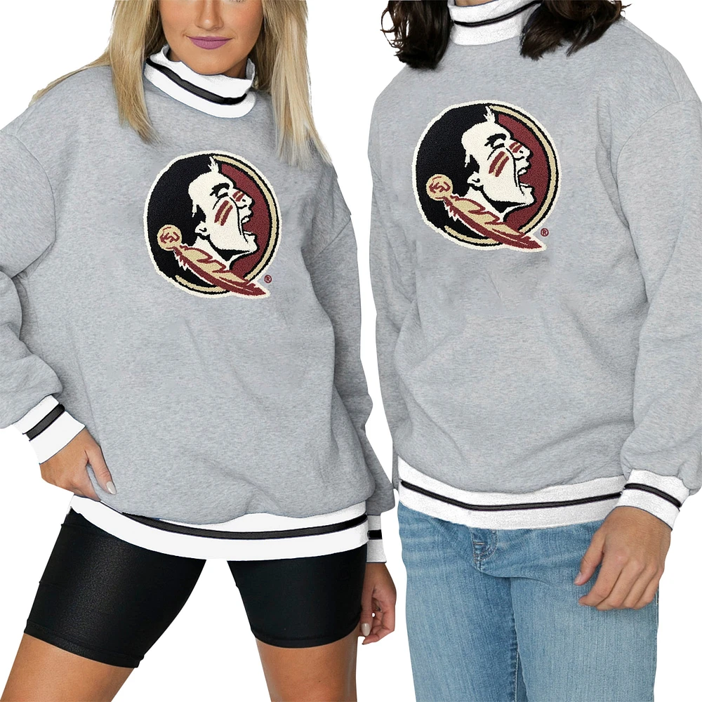 Women's Gameday Couture Gray Florida State Seminoles It To Win Sporty Pullover Sweatshirt