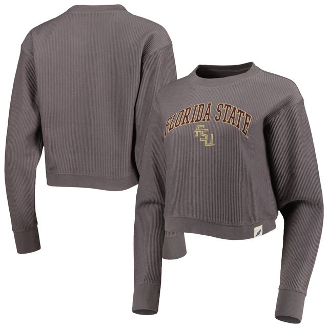 Sweat-shirt gris Florida State Seminoles Classic Campus Corded Timber de la League Collegiate Wear pour femmes