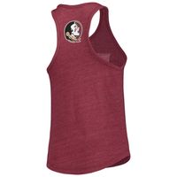 Women's League Collegiate Wear Heather Garnet Florida State Seminoles Two-Hit Intramural Tri-Blend Scoop Neck Racerback Tank Top