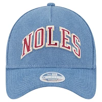 Women's New Era Denim Florida State Seminoles A-Frame 9FORTY Adjustable Hat