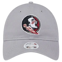 Women's New Era Gray Florida State Seminoles Logo 9TWENTY Adjustable Hat