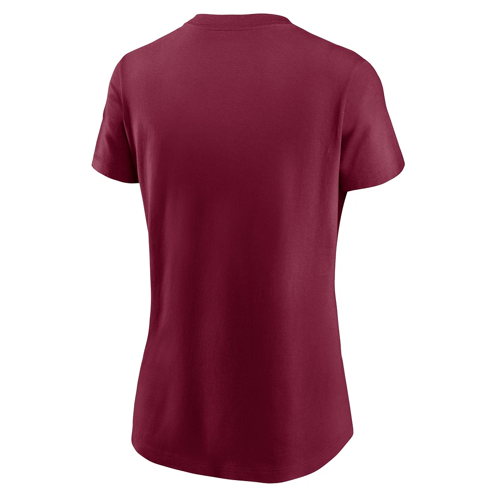 T-shirt Nike Garnet Florida State Seminoles Local Ultimate Chant pour femme