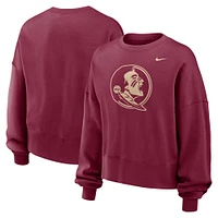 Women's Nike Garnet Florida State Seminoles Oversized Essential Pullover Sweatshirt