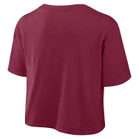 Women's Nike Garnet Florida State Seminoles Power Pursuit Athletic Prep Arch Performance Cropped T-Shirt