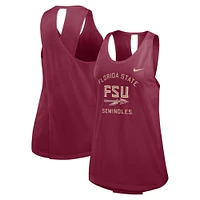 Débardeur Nike Garnet Florida State Seminoles Primetime Crisscross Performance pour femme