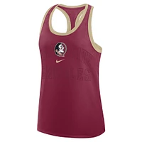 Débardeur Nike Garnet Florida State Seminoles Primetime Racerback Tri-Blend pour femme