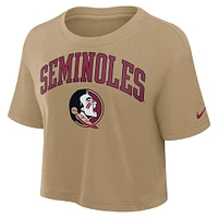 T-shirt court Nike Tan Florida State Seminoles Power Pursuit Athletic Prep Arch Performance pour femme