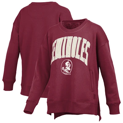 Sweat-shirt à enfiler avec poche pour femme Pressbox Garnet Florida State Seminoles